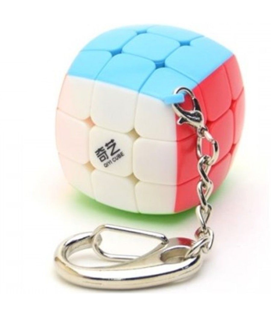 Cubo de rubik qiyi mini 3.5cm llavero 3x3 stickerless - Imagen 1