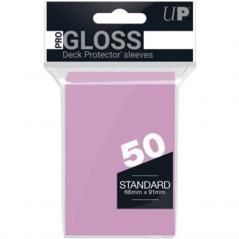 Fundas estándar ultra pro color rosa claro para cartas paquete de 50 - Imagen 1