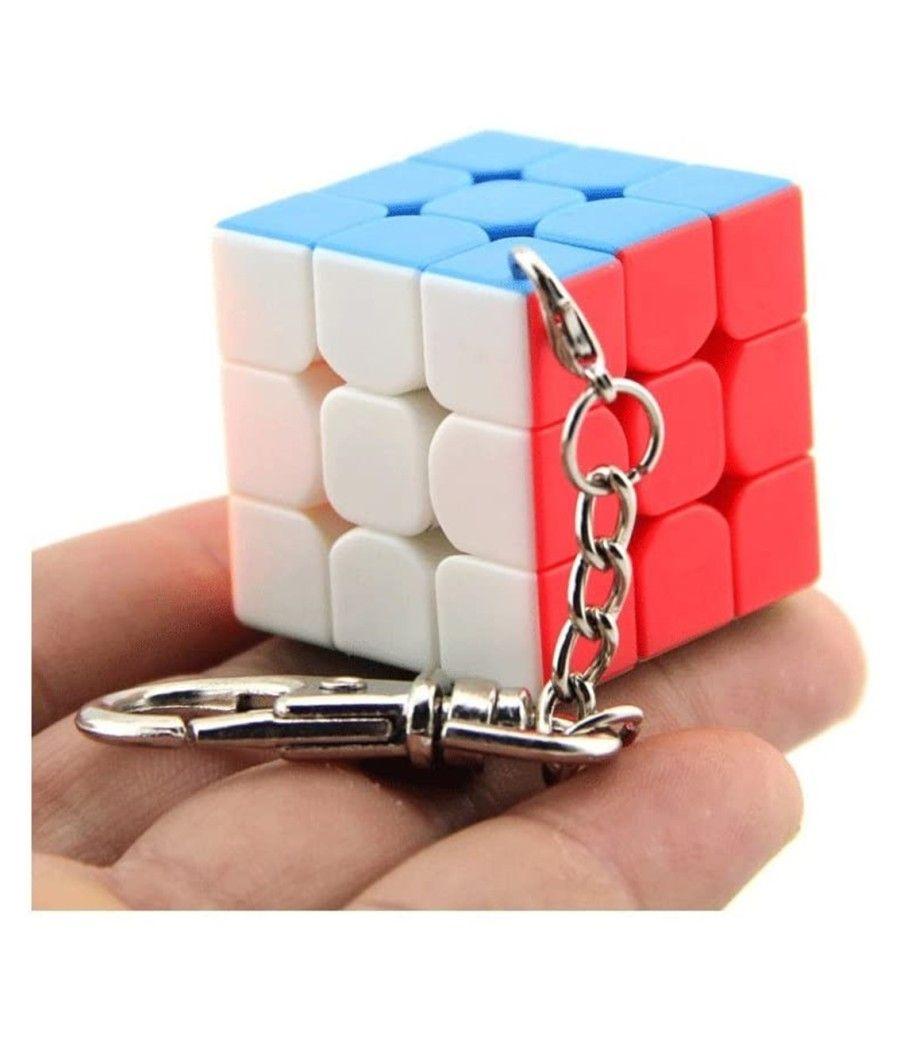 Llavero cubo de rubik moyu meilong 3x3 stickerless - Imagen 1