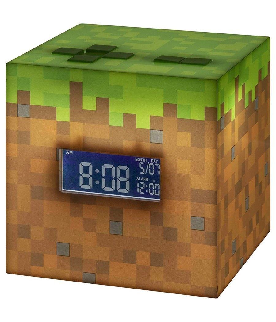 Lampara despertador paladone minecraft bloque - Imagen 2