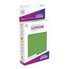 Fundas de cartas ultimate guard supreme ux tamaño japonés verde mate (60) - Imagen 1