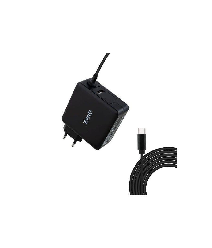 Cargador automatico portatil 1xusb-c 90w negro tooq - Imagen 1