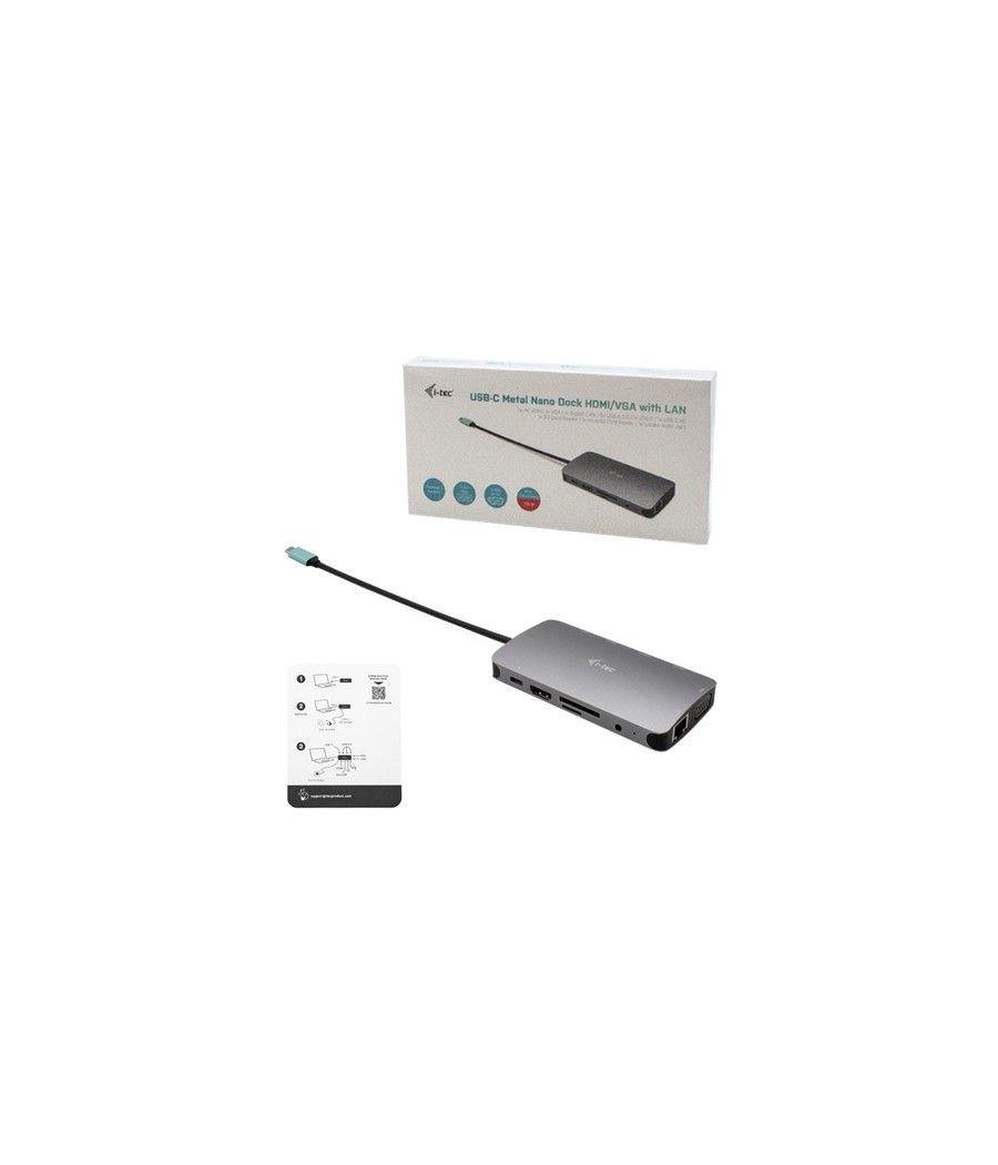 i-tec USB-C Metal Nano Dock HDMI/VGA with LAN + Charger 112W - Imagen 5
