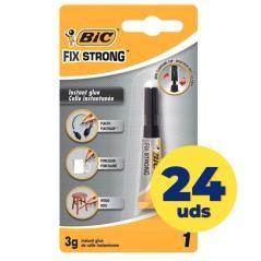 Caja de pegamento en tubo bic fix strong/ 3g/ 24 unidades