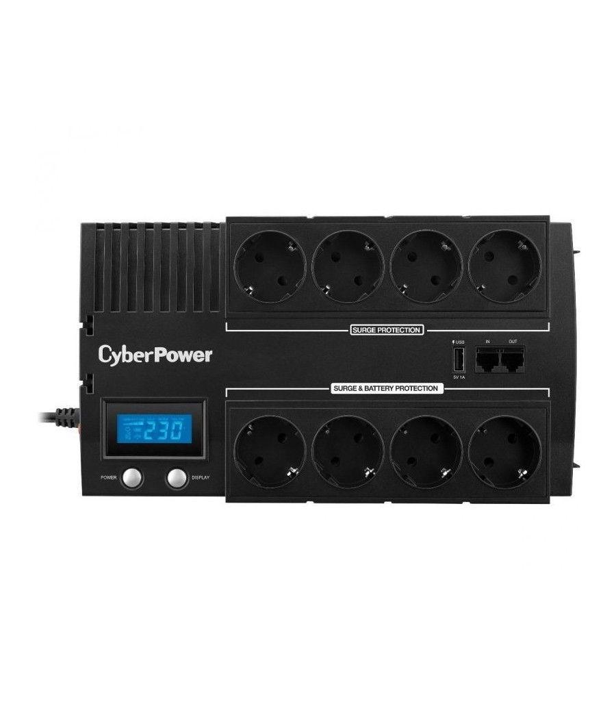 Sai línea interactiva cyberpower br1000elcd/ 1000va-600w/ 8 salidas/ formato bloque