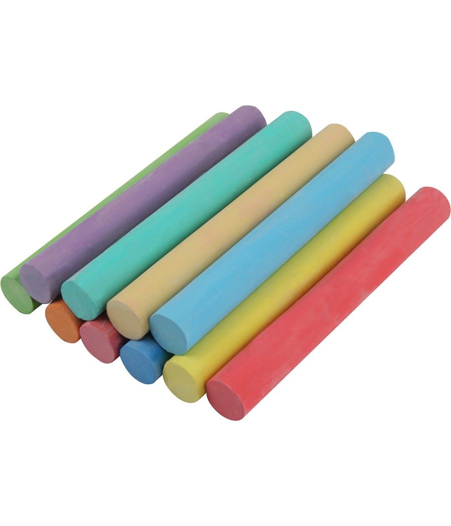 Tiza color antipolvo liderpapel caja de 10 unidades colores surtidos