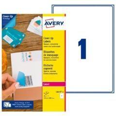 Avery pack 25 hojas x1 etiquetas 199,6x289,1mm para enmascaramiento lÁser blanco