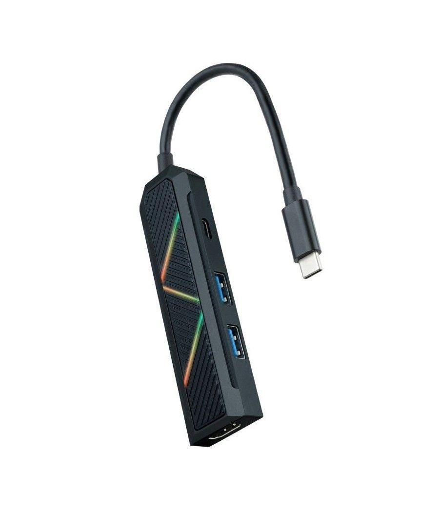 Hub usb 3.1 tipo-c nanocable 10.16.0401/ 2 puertos usb/ 1 usb tipo-c/ 1 hdmi/ negro