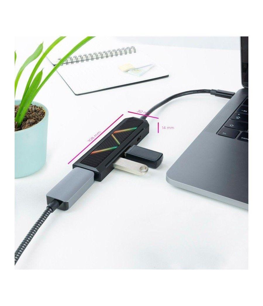 Hub usb 3.1 tipo-c nanocable 10.16.0401/ 2 puertos usb/ 1 usb tipo-c/ 1 hdmi/ negro