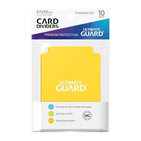 Tarjetas separadoras para cartas ultimate guard tamaño estándar amarillo (10)