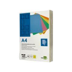 Tapa encuadernación liderpapel cartón a4 0,9mm amarillo flúor paquete de 50 unidades