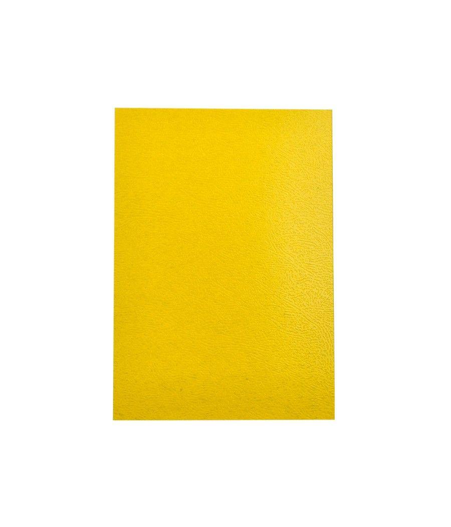 Tapa encuadernación liderpapel cartón a4 0,9mm amarillo flúor paquete de 50 unidades