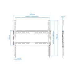 Soporte pared pantallas 32-70 negro