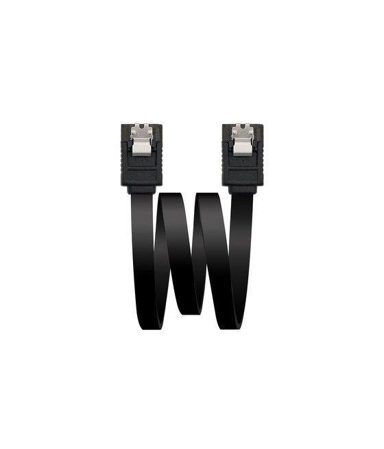 Nanocable CABLE SATA III DATOS 6G CON ANCLAJES, NEGRO, 0.5 M - Imagen 1