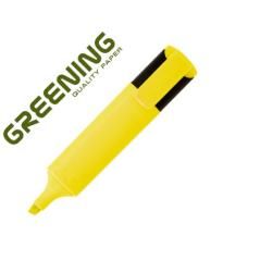 Rotulador greening fluorescente punta biselada amarillo pack 12 unidades