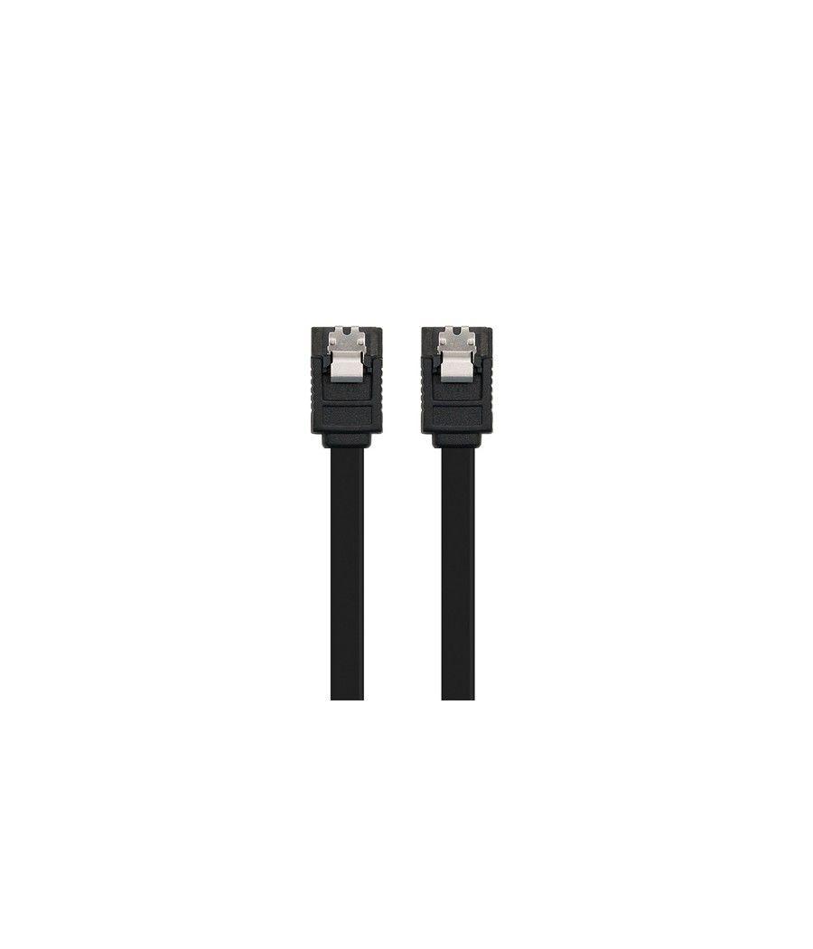 Nanocable CABLE SATA III DATOS 6G CON ANCLAJES, NEGRO, 0.5 M - Imagen 3