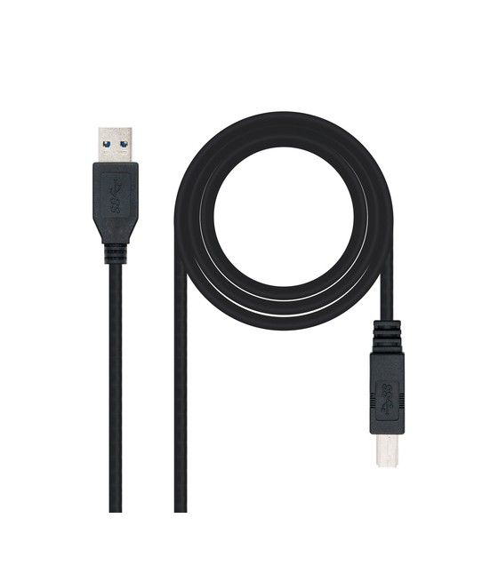 Nanocable 10.01.0802-BK cable USB 2 m USB 3.2 Gen 1 (3.1 Gen 1) USB A USB B Negro - Imagen 1