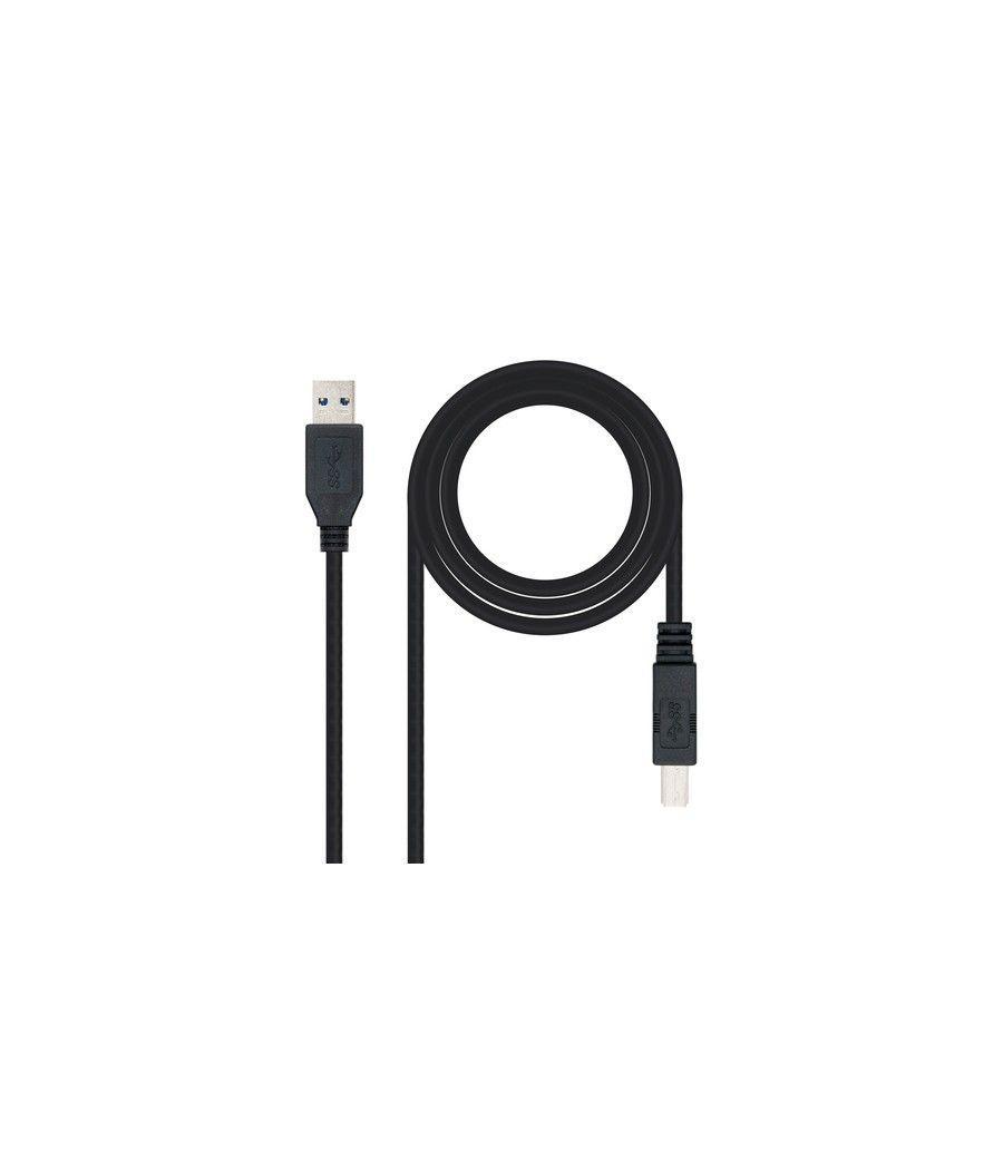 Nanocable 10.01.0802-BK cable USB 2 m USB 3.2 Gen 1 (3.1 Gen 1) USB A USB B Negro - Imagen 1