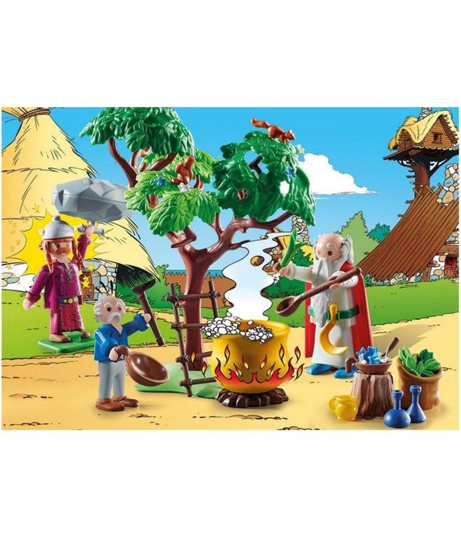 Playmobil asterix: panoramix con el caldero de la pocion magica