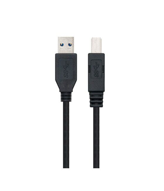 Nanocable 10.01.0802-BK cable USB 2 m USB 3.2 Gen 1 (3.1 Gen 1) USB A USB B Negro - Imagen 2
