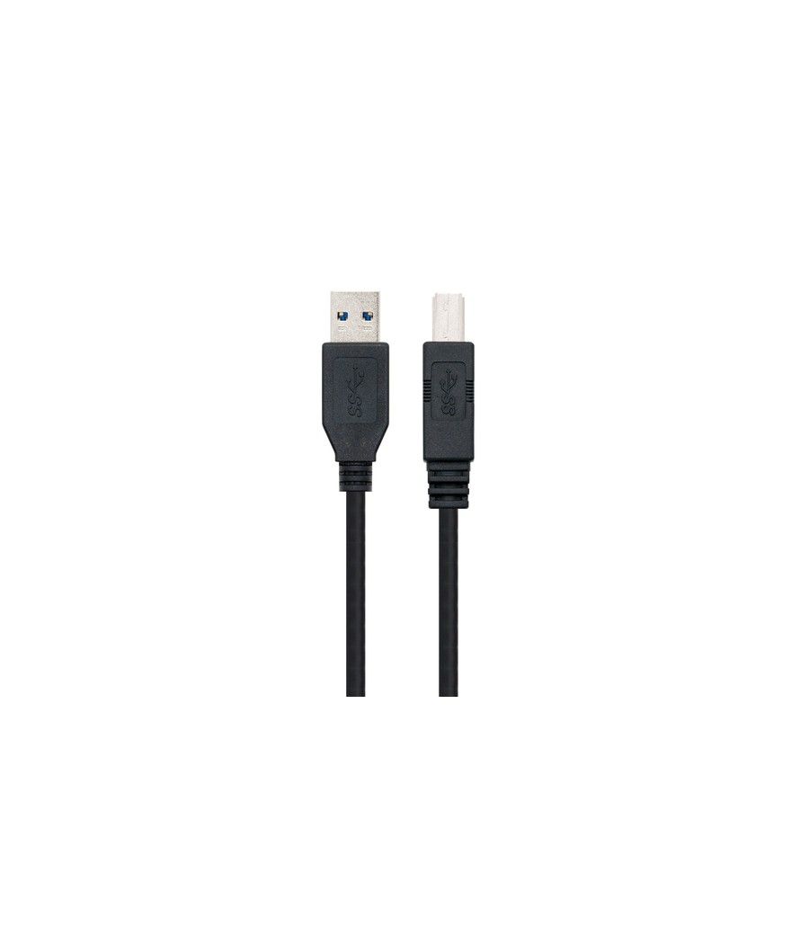 Nanocable 10.01.0802-BK cable USB 2 m USB 3.2 Gen 1 (3.1 Gen 1) USB A USB B Negro - Imagen 2