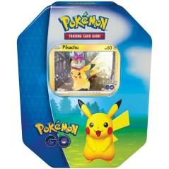 Juego de cartas sobre individual pokemon tcg go v gift tin pikachu