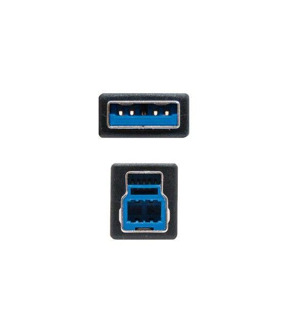 Nanocable 10.01.0802-BK cable USB 2 m USB 3.2 Gen 1 (3.1 Gen 1) USB A USB B Negro - Imagen 3