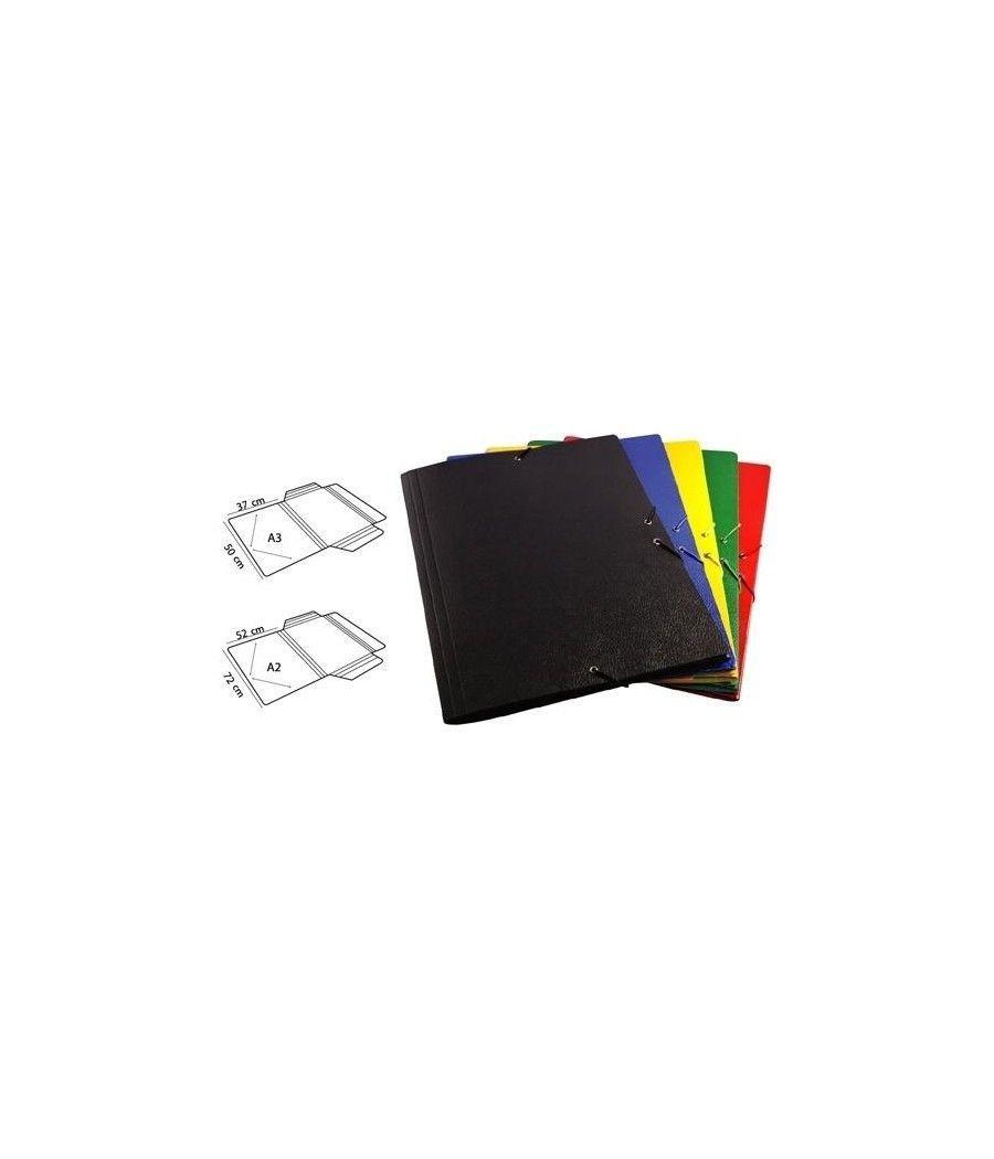 Mariola carpeta a3 carton compacto gofrado nº12 goma solapa 37x50 cm negro