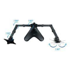 Soporte mesa pant. gira incli 2 brazos 17-32 negro