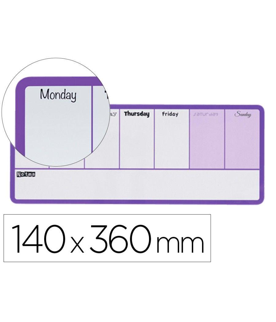 Planificador semanal nobo magnetico color violeta 140x360 mm