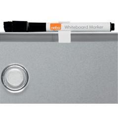 Pizarra nobo magnética para el hogar acero marco slim plata 430x580 mm