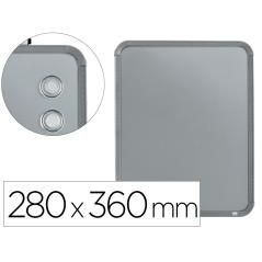 Pizarra nobo magnética para el hogar acero marco slim plata 280x360 mm