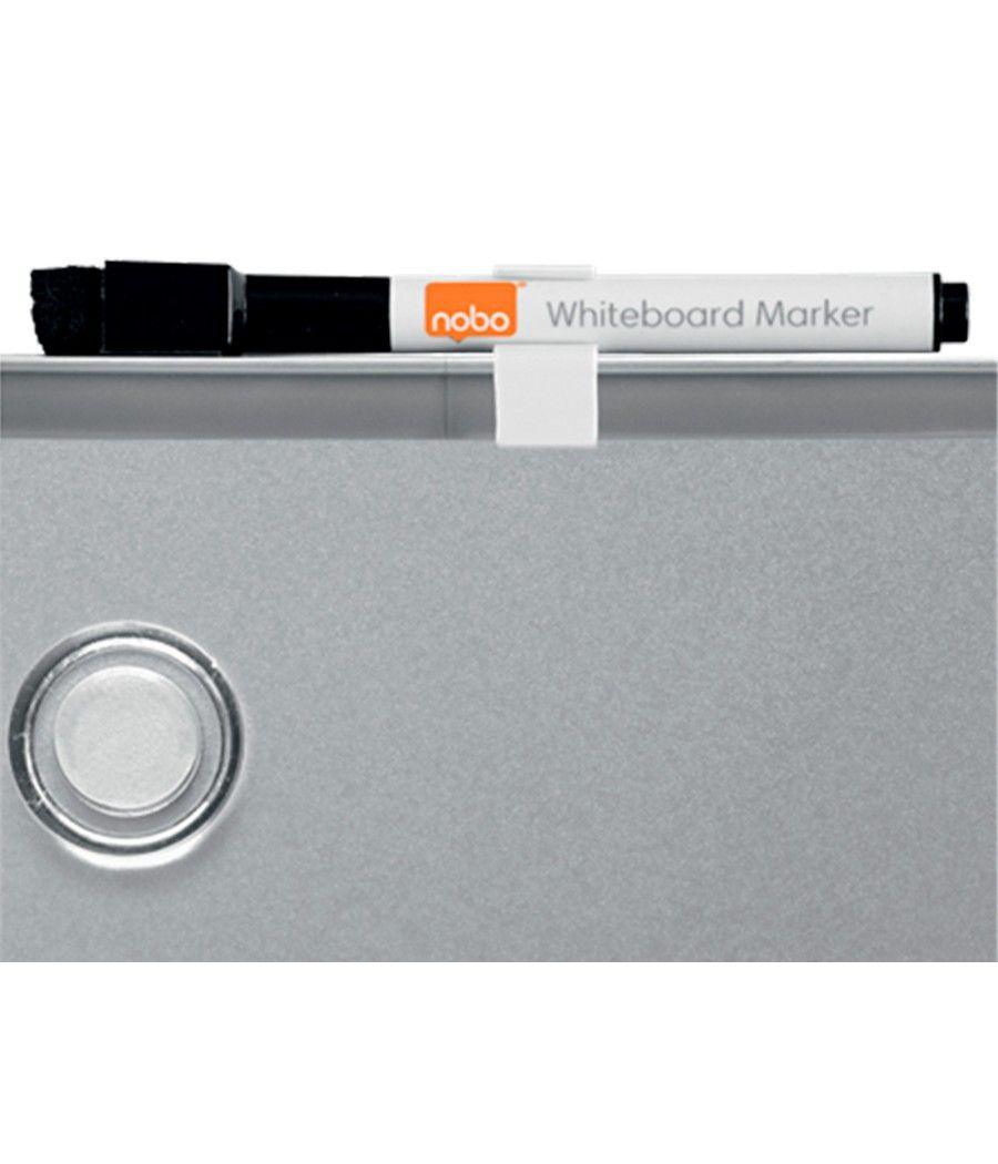 Pizarra nobo magnética para el hogar acero marco slim plata 280x360 mm