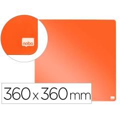 Pizarra nobo magnética para el hogar color naranja 360x360 mm