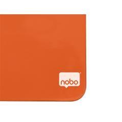 Pizarra nobo magnética para el hogar color naranja 360x360 mm