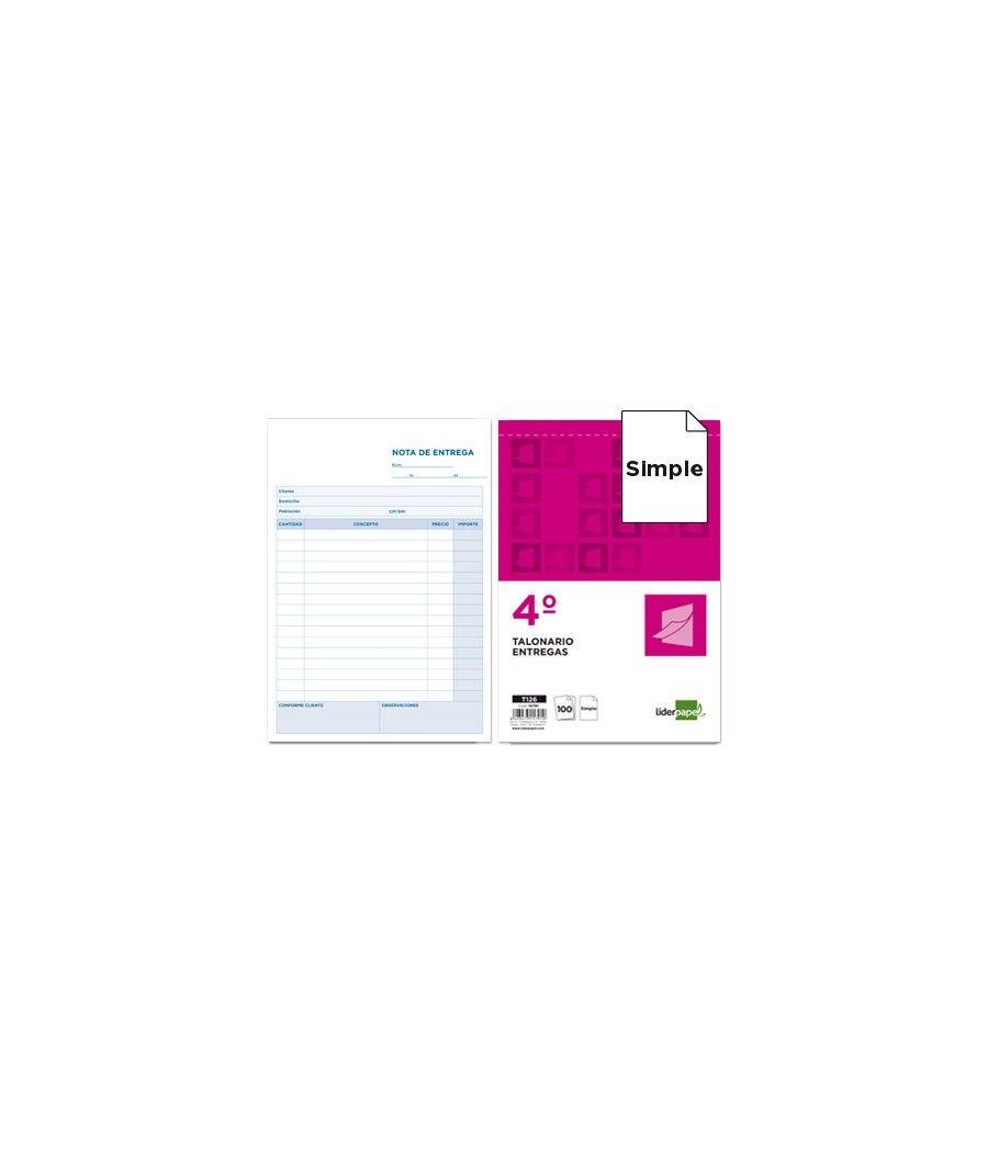 Talonario liderpapel entregas cuarto original t126 pack 10 unidades