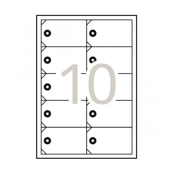 Apli etiquetas colgantes imprimibles para inkjet, lÁser o fotocopiadoras 98x57mm 100 etiquetas