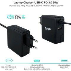 Cargador de portátil tooq tqlc-usbc65pd usb tipo-c/ 65w/...