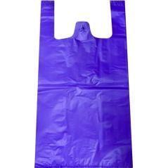 Bolsa de asa anonima 42x53 50 micras 70% reciclado violeta 1kg