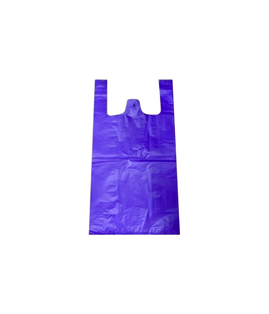 Bolsa de asa anonima 42x53 50 micras 70% reciclado violeta 1kg