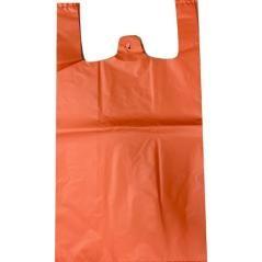 Bolsa de asa anonima 42x53 50 micras 70% reciclado naranja 1kg