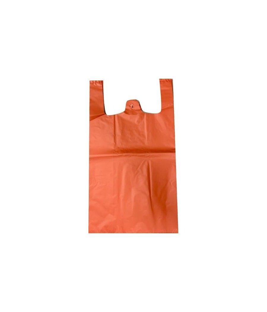 Bolsa de asa anonima 42x53 50 micras 70% reciclado naranja 1kg