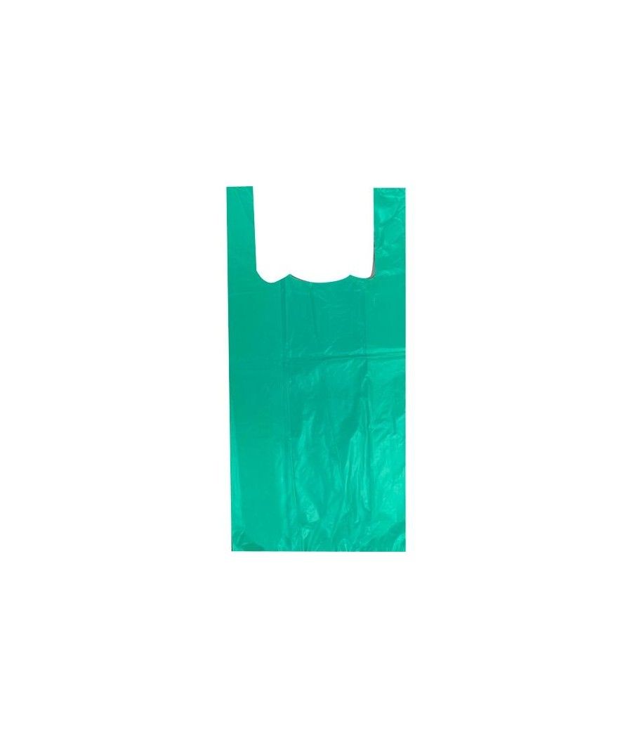 Bolsa de asa anonima 42x53 50 micras 70% reciclado verde 2kg