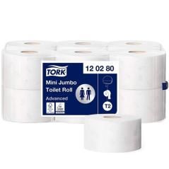 Tork papel higiÉnico mini jumbo advanced 2 capas 170m blanco pack -12u-