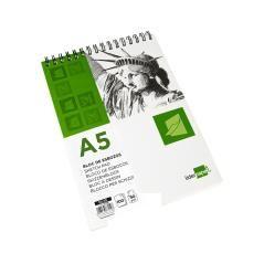 Bloc dibujo liderpapel esbozos espiral a5 148x210mm 100 hojas 90g/m2 sin recuadro