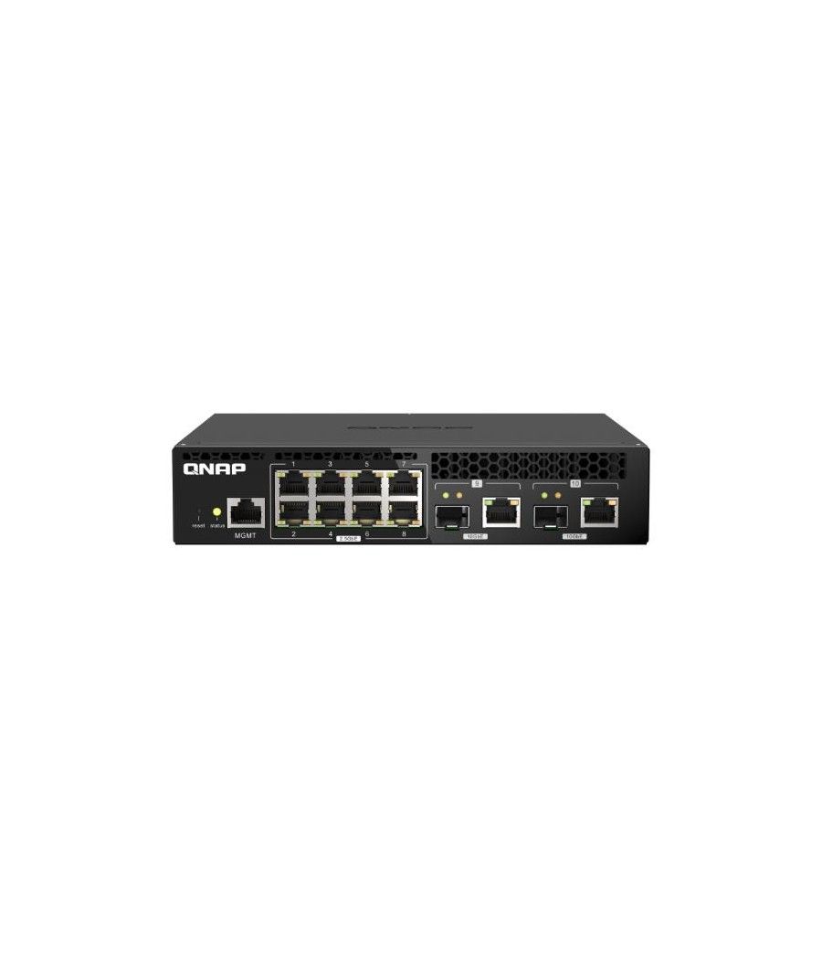 QNAP QSW-M2108R-2C switch Gestionado L2 2.5G Ethernet (100/1000/2500) Energía sobre Ethernet (PoE) Negro