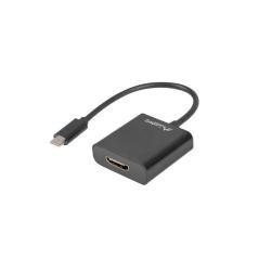 Adaptador usb lanberg usb-c m 3.1 a hdmi h 15cm displayport alt mode negro