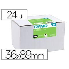 Etiqueta adhesiva dymo labelwriter para dirección 36x89 mm blanca pack de 24 rollos