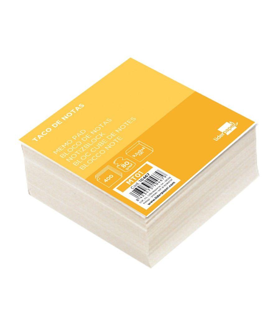 Taco papel liderpapel sin encolar 95x90x40 mm blanco 80 gr