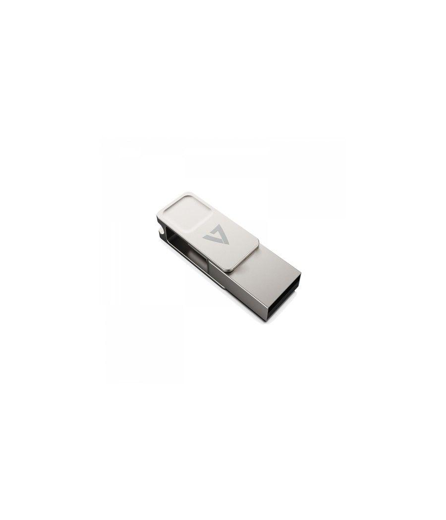 V7 VF364GTC unidad flash USB 64 GB USB Type-A / USB Type-C 3.2 Gen 1 (3.1 Gen 1) Plata